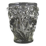 Unsigned Lalique Bacchantes vase in clear crystal, mid-20th century