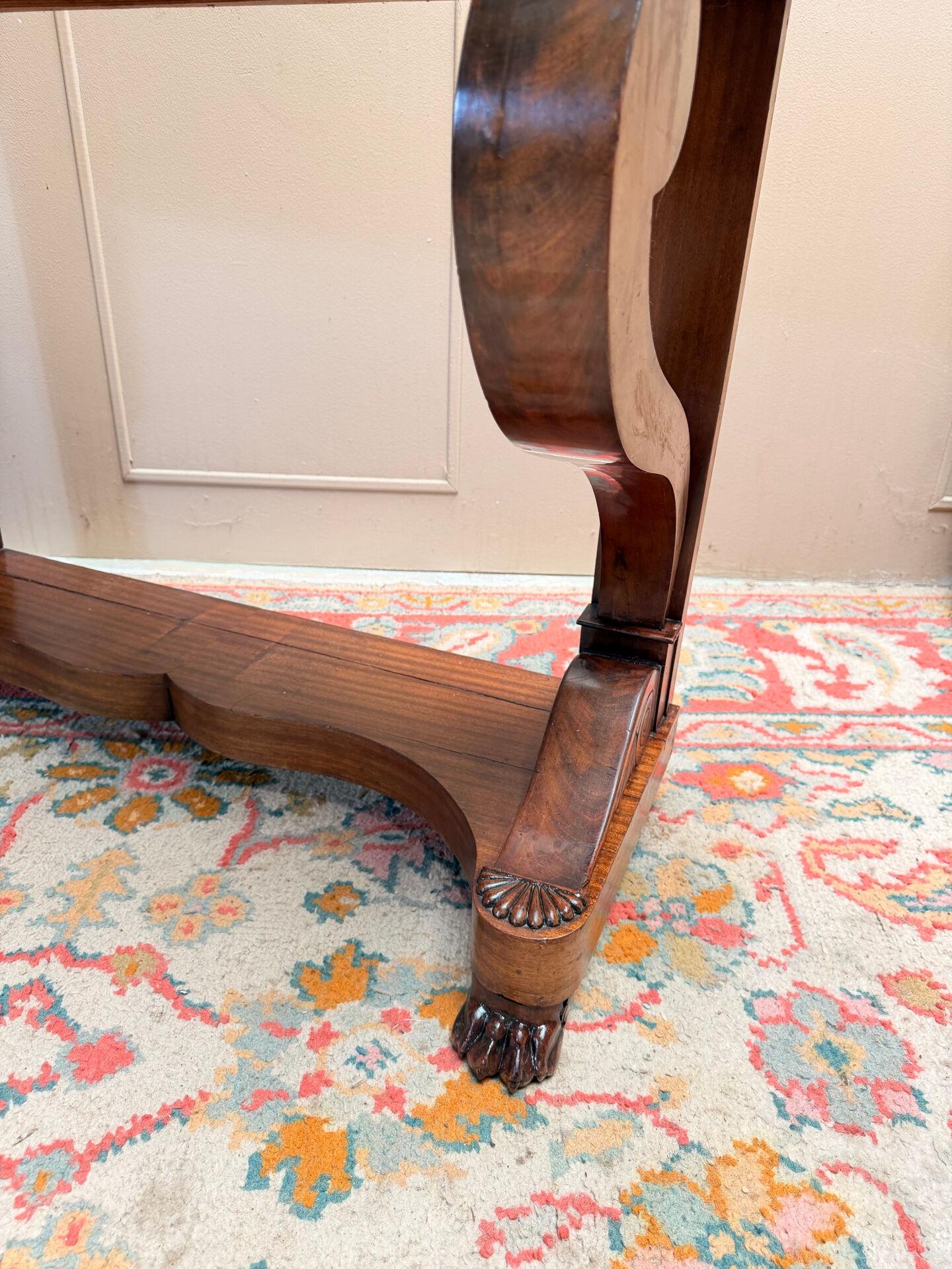 CONSOLE IN MAHOGANY FROM THE RESTORATION PERIOD 19TH CENTURY