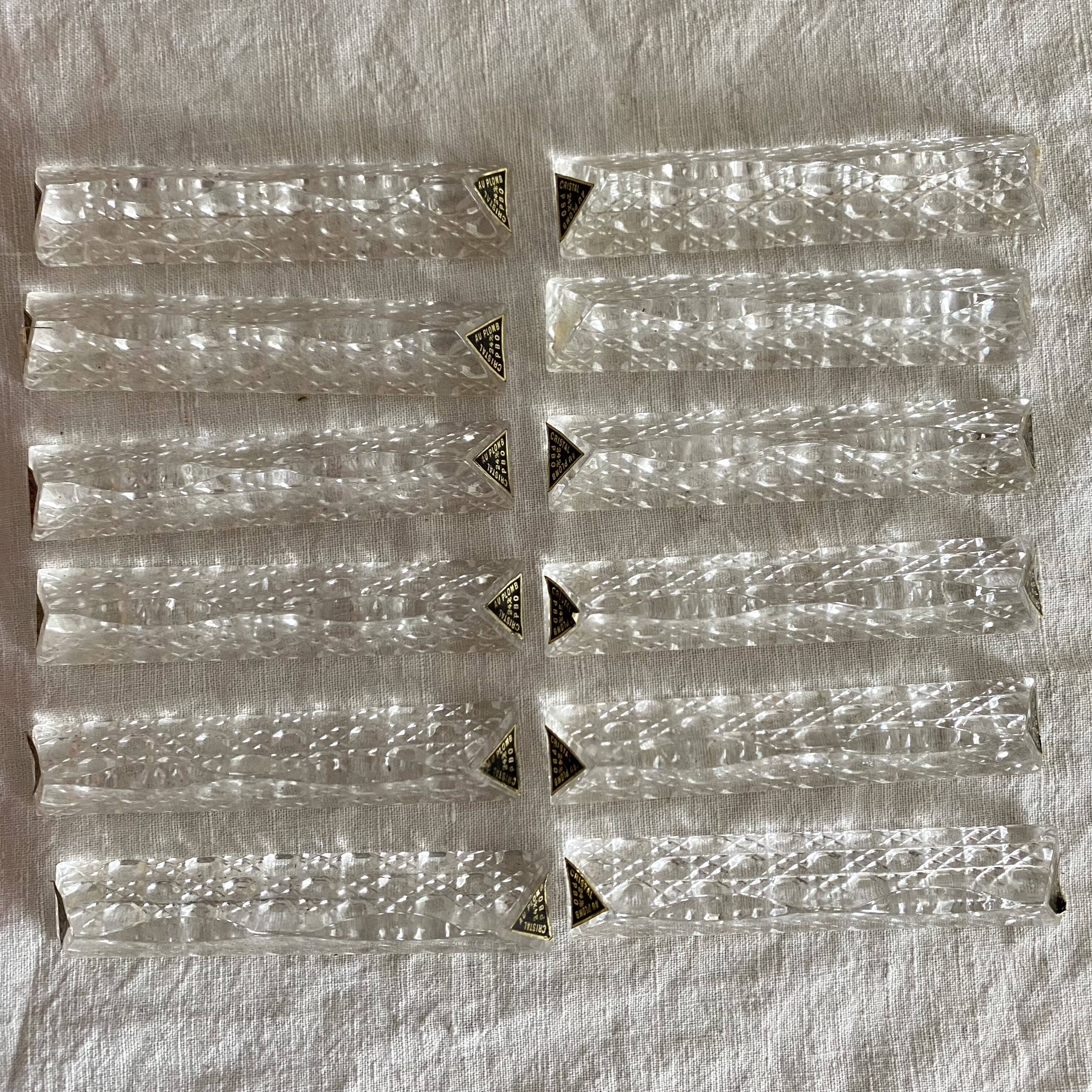 1950s crystal knife holder, new