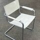 Set of 4 dining chairs in white, S34 Mart Stam/Marcel Breuer style Italy