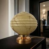 Marbled opaline table lamp