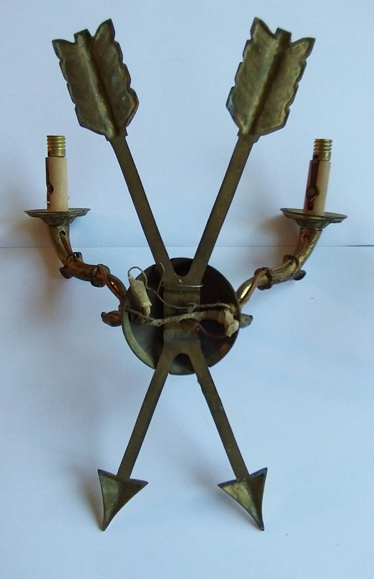 Pair of bronze sconces in Empire House Creation "R.B" 1950/1960