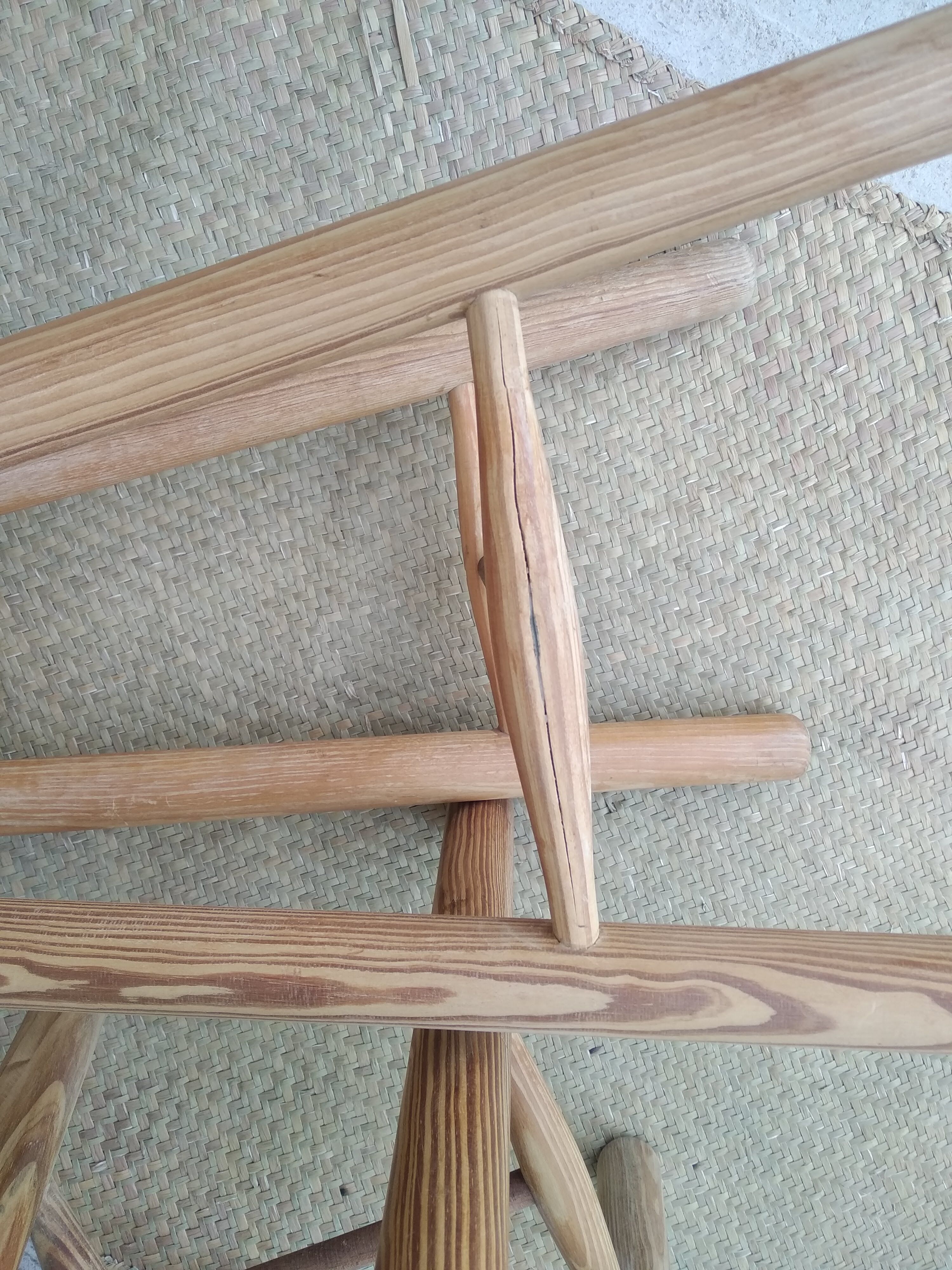 Set of 2 vintage pine stools