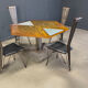 Hand crafted steel and stone dining set, 1970s