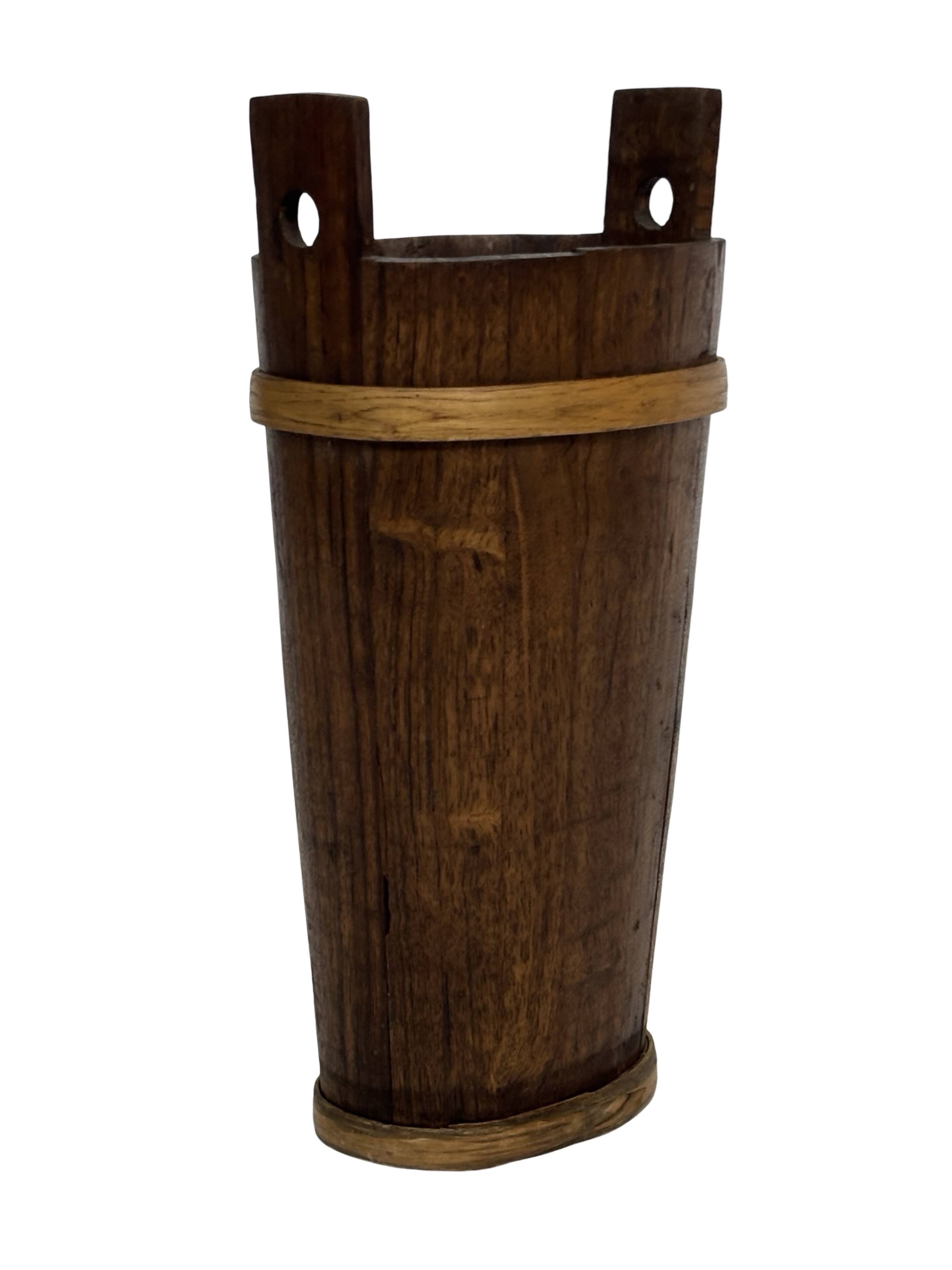 Vintage Wooden Umbrella Stand, 1960s minimalist design
