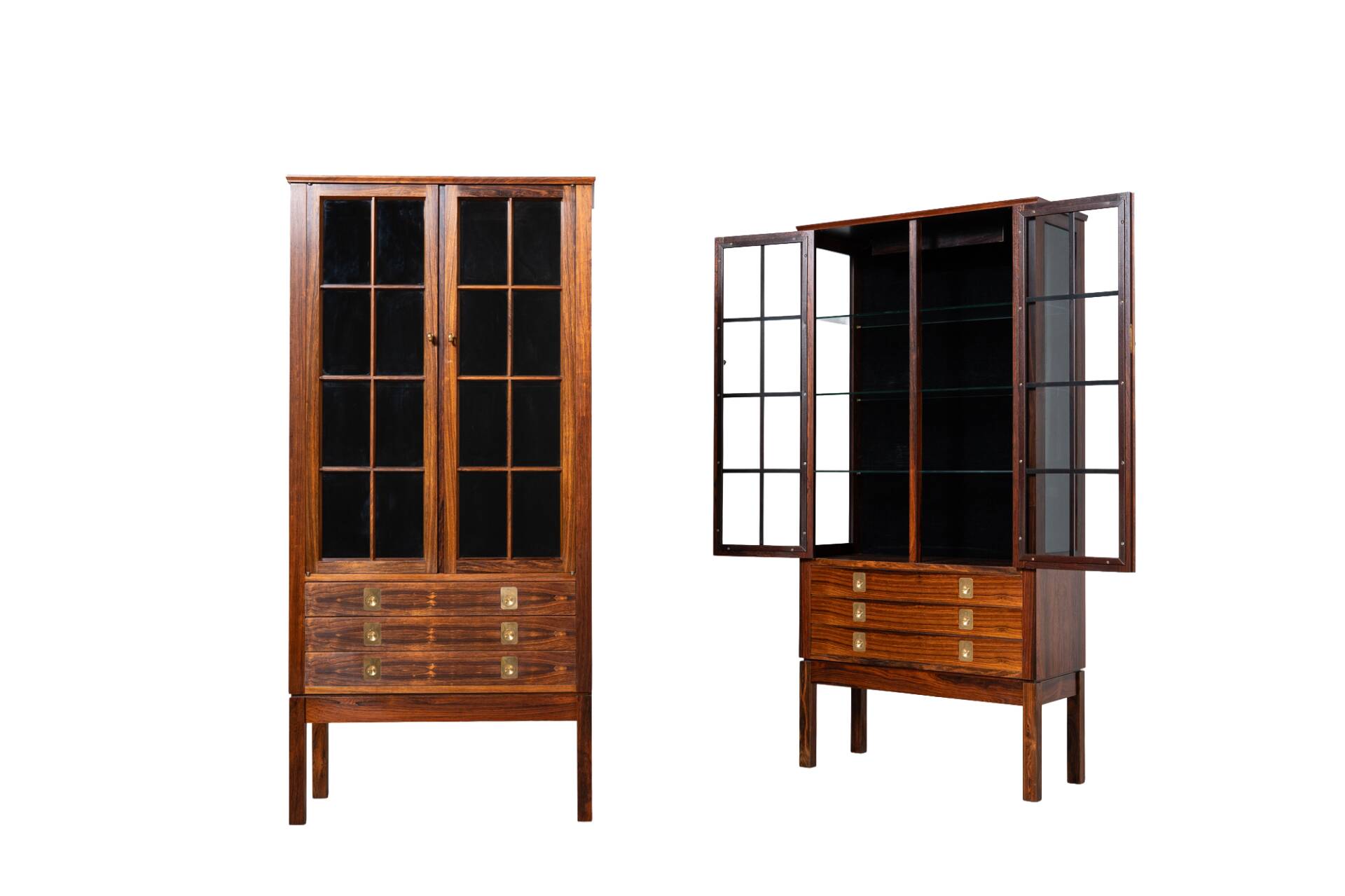 Pair of Vintage Display Cabinets by Bruksbo, Norway, 1960s