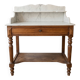 Antique dressing table in wood and marble