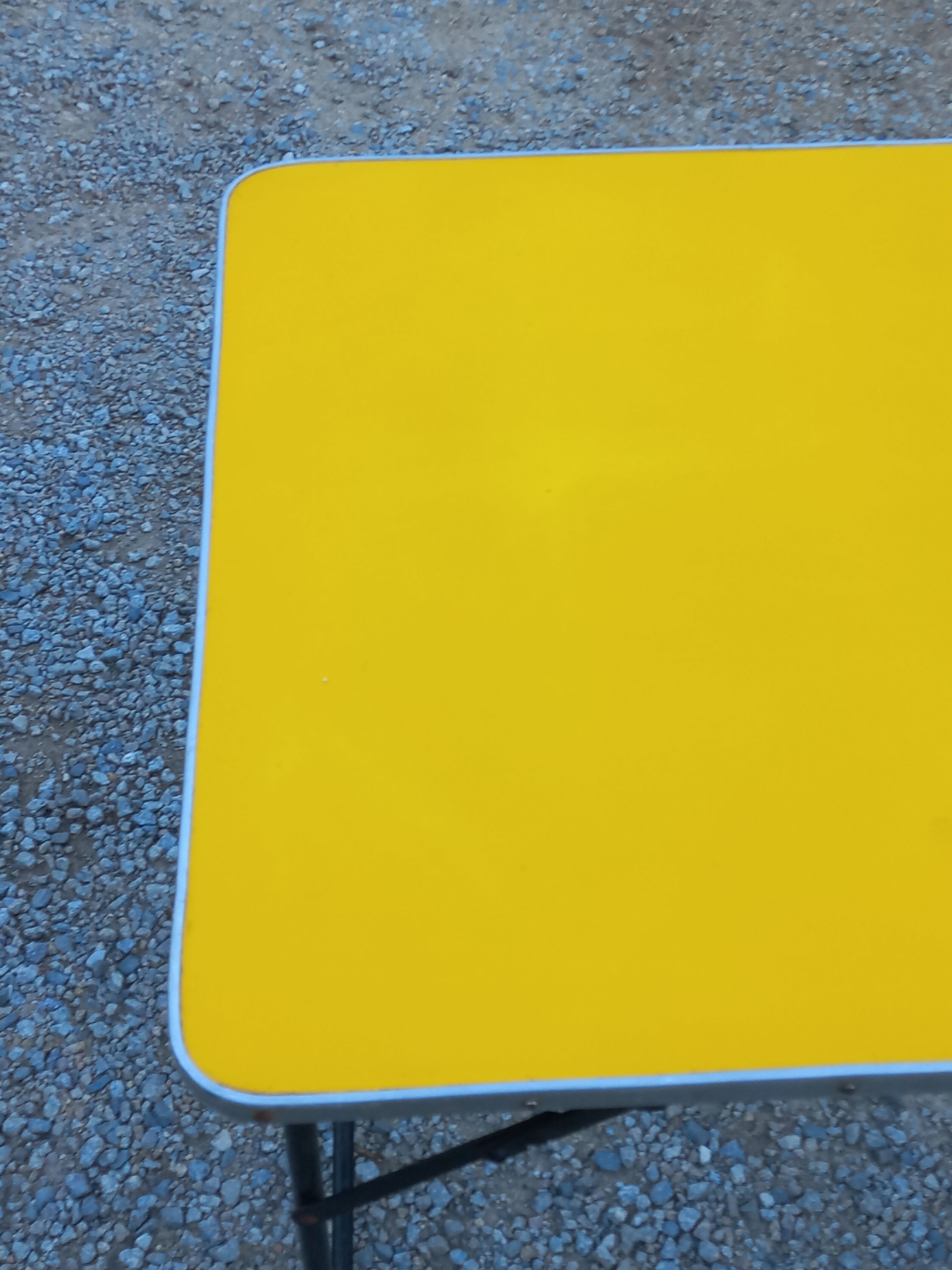 Set of 3 vintage lafuma sun loungers canvas and tubes + table