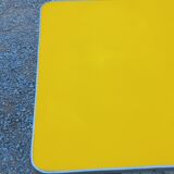 Set of 3 vintage lafuma sun loungers canvas and tubes + table