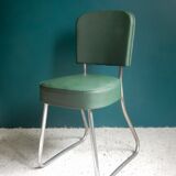 Office chair in green skaï