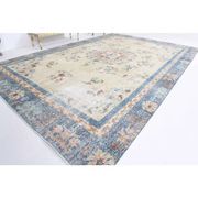 Vintage Turkish Hand-Knotted Wool Cotton Beige Area Rug 230x340