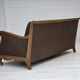1950s, Danish 3-seater sofa, furniture wool, solid carved oak wood.