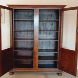 Wooden glass bookcase