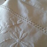 Old Embroidered Cloth. CB monogram and flowers