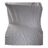 Old embroidered tablecloth 245x160cm