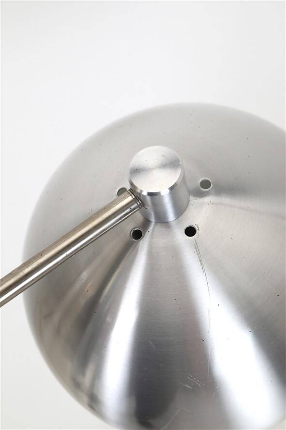Mid-century double-spot floor lamp / aluminum / 1960s–1970s / space age / Danish modern design