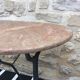 Marble oval bistro table