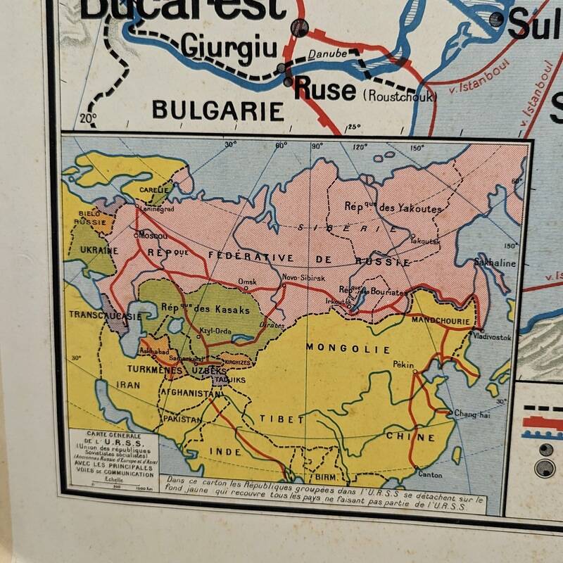 Vidal lablache school map - n°34 ussr and finland