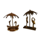 Duo of brass statuettes