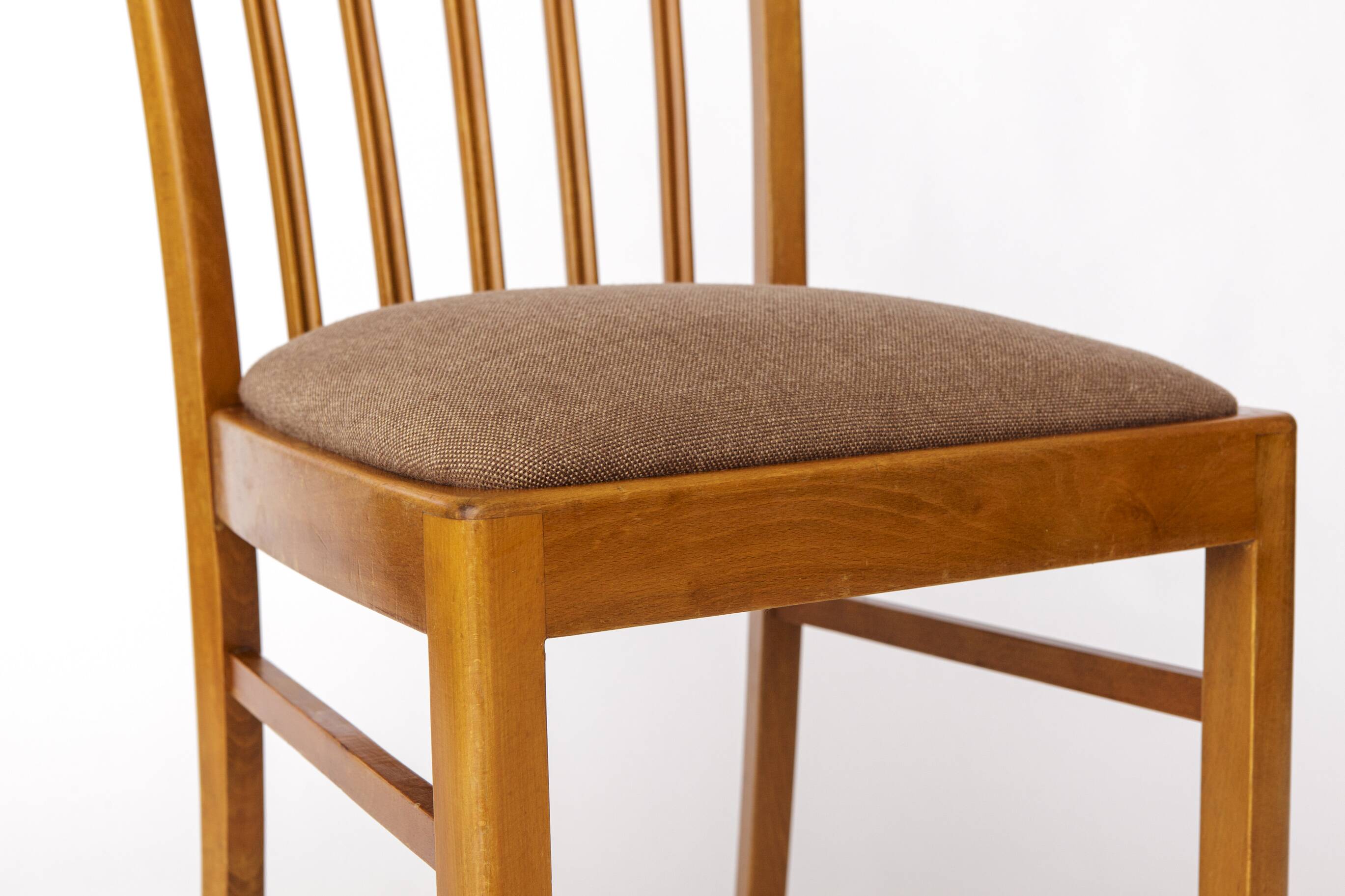 Set of 4 Mid-Century Beech Dining Chair by Stöss, Germany, 1950s–60s – Grey