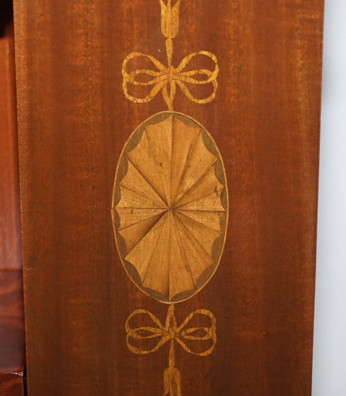 Edwardian burr walnut revolving bookcase with Sheraton inlays circa 1900