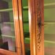 Vintage glass library in solid cherry