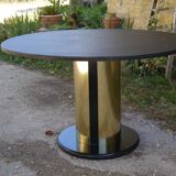Central table leg gilded and black