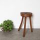 Brutalist wooden stool