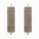 Pair of Art Deco Style Smoked Murano Glass and Brass Sconces