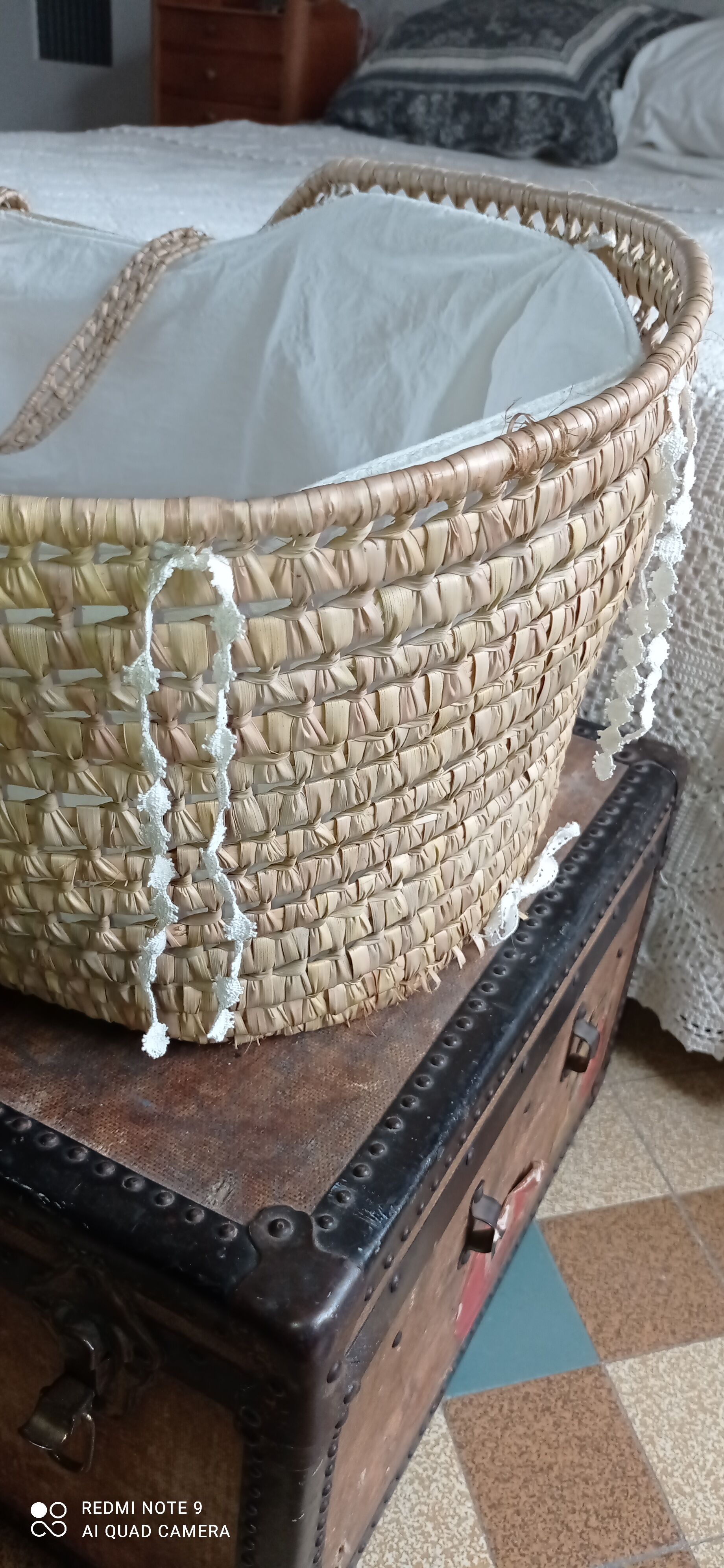 Vintage palm bassinet