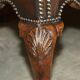 Victorian restored George II style high-back leather canapé