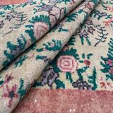 Vintage turkish rug 206x135 cm shabby distressed carpet medium