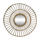 Huge rattan mirror from the 1960s France.