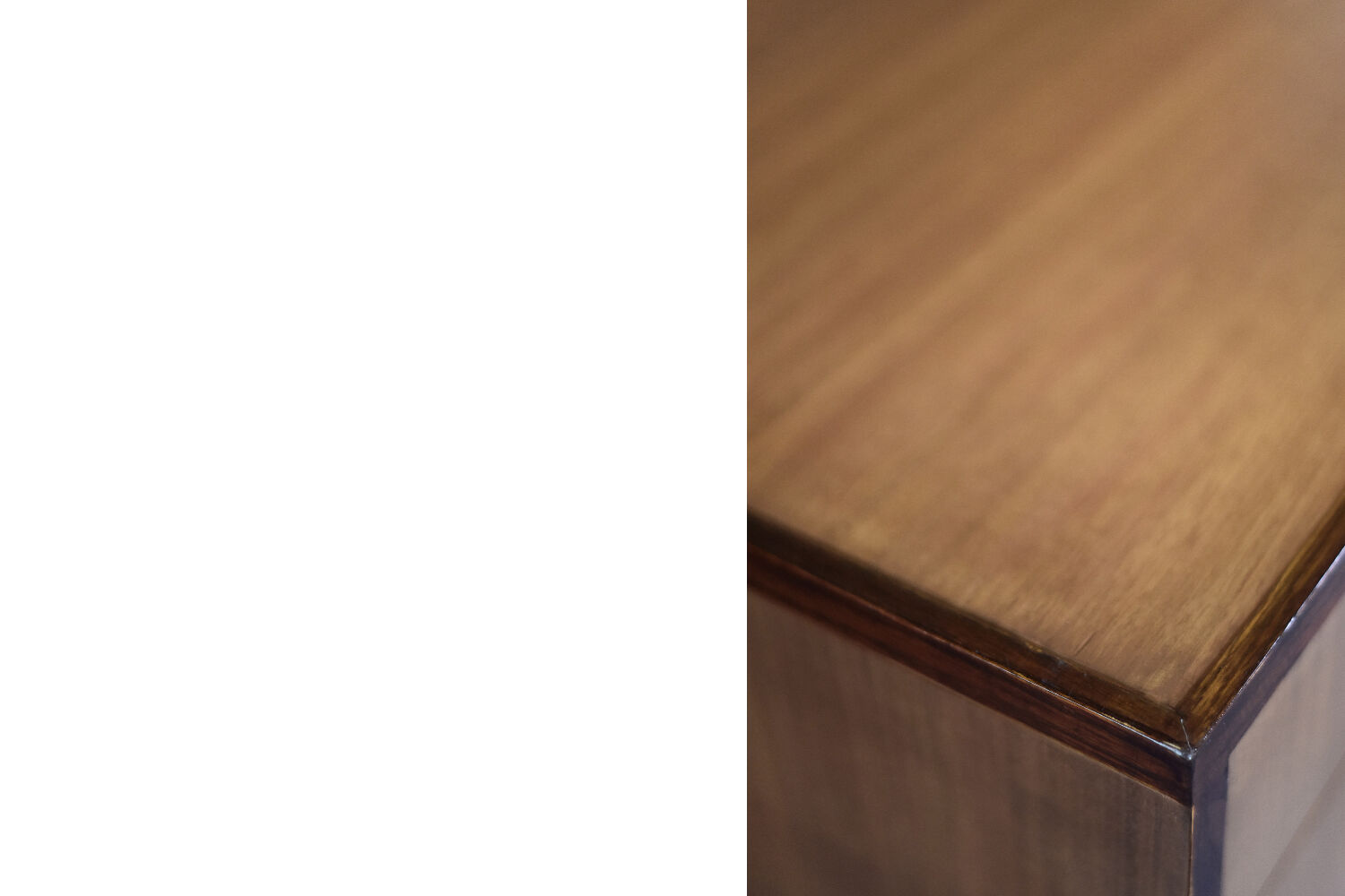 Classic vintage mid-century mahogany buffet with drawers, Danish Scandinavian style, 1970s.