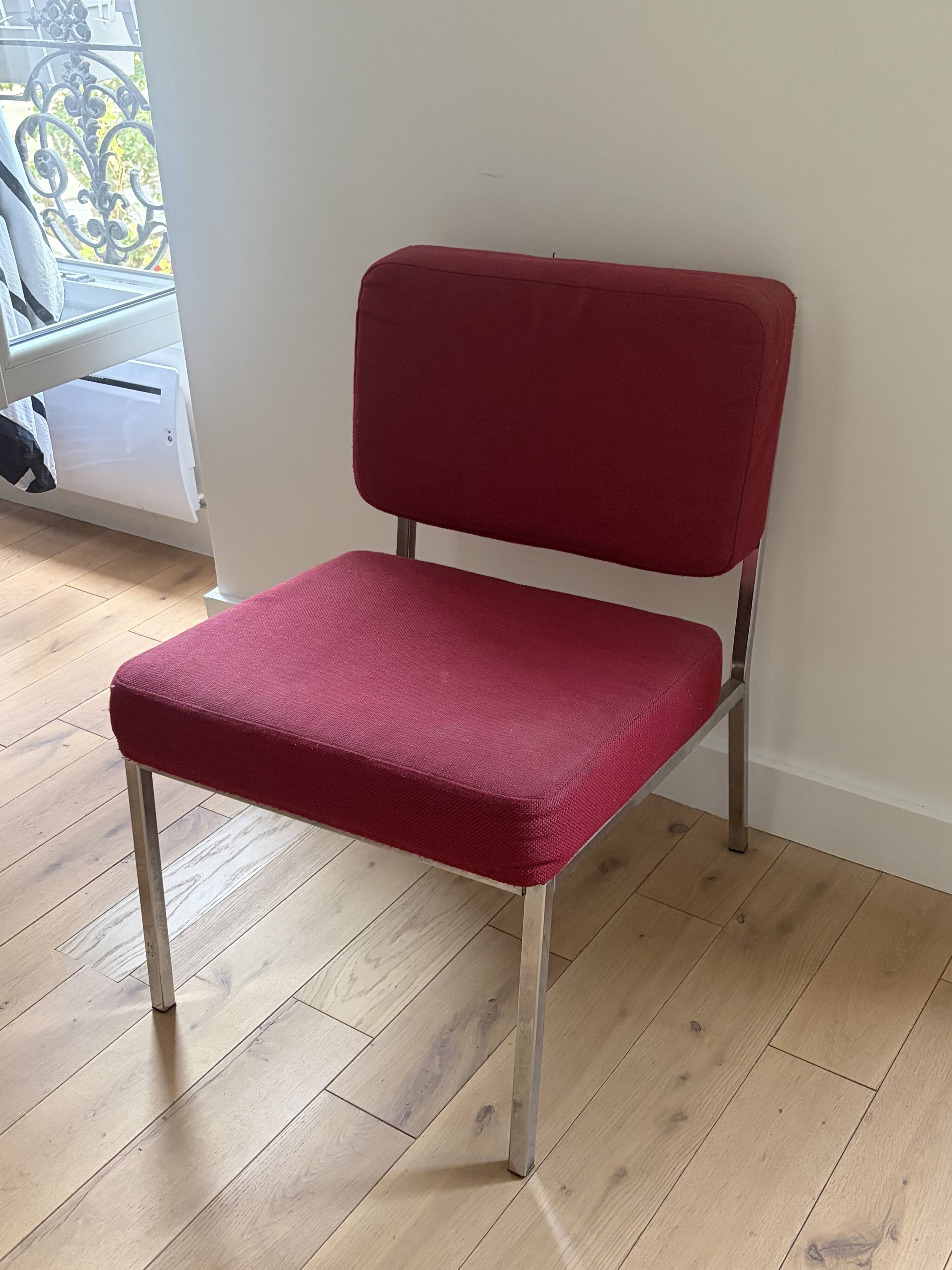 Red chrome armchair