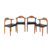 Series of four chairs "Bull horn" , 1950s