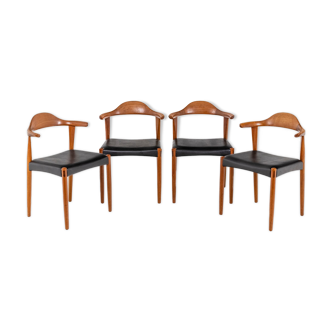 Series of four chairs "Bull horn" , 1950s