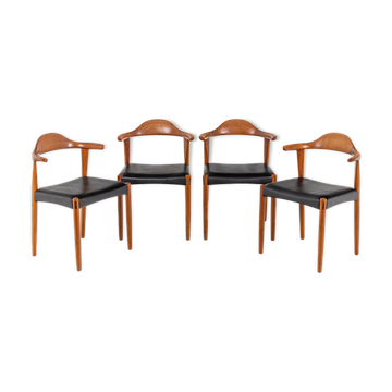 Series of four chairs "Bull horn" , 1950s