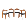 Series of four chairs "Bull horn" , 1950s