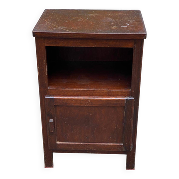 Table de chevet art déco en bois 1960