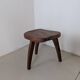 Tabouret bas en bois massif, Henri Bataille