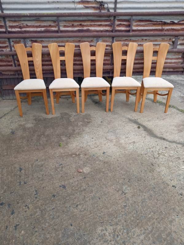 Série de 5 chaises vintage