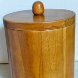 Vintage varnished solid blond wood box