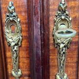 Cabinet 2 doors mirror mahogany rocaille years 1900