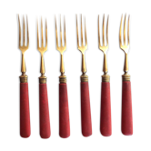 6 forks for dessert
