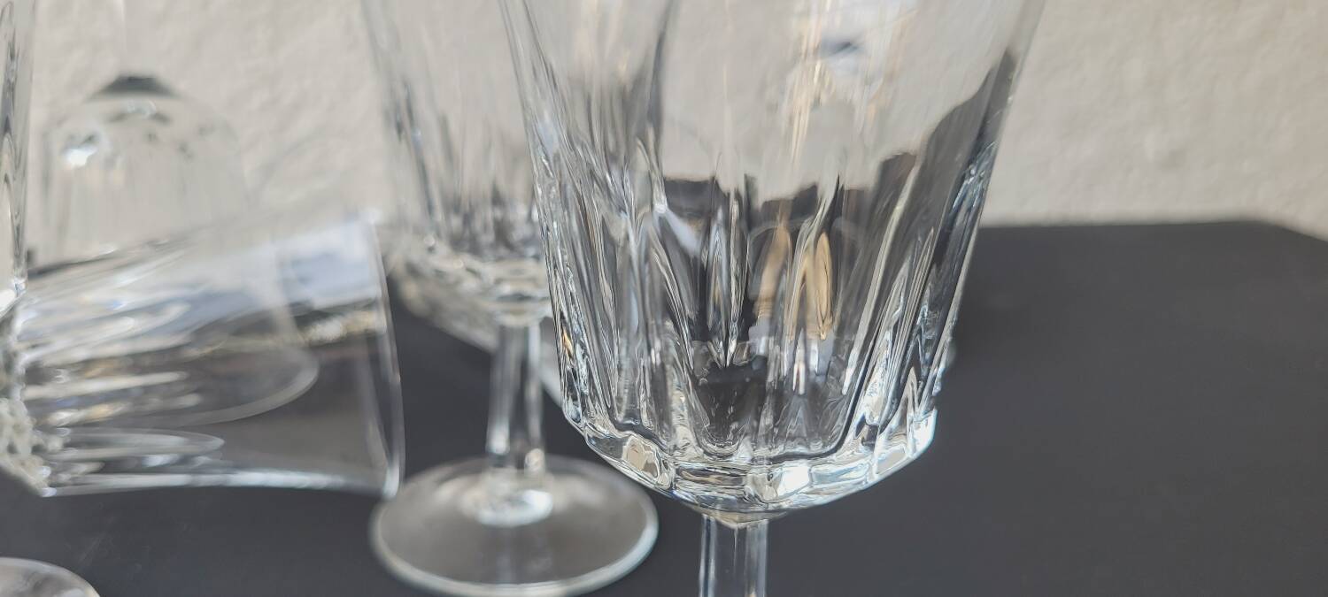 60's white wine glass set