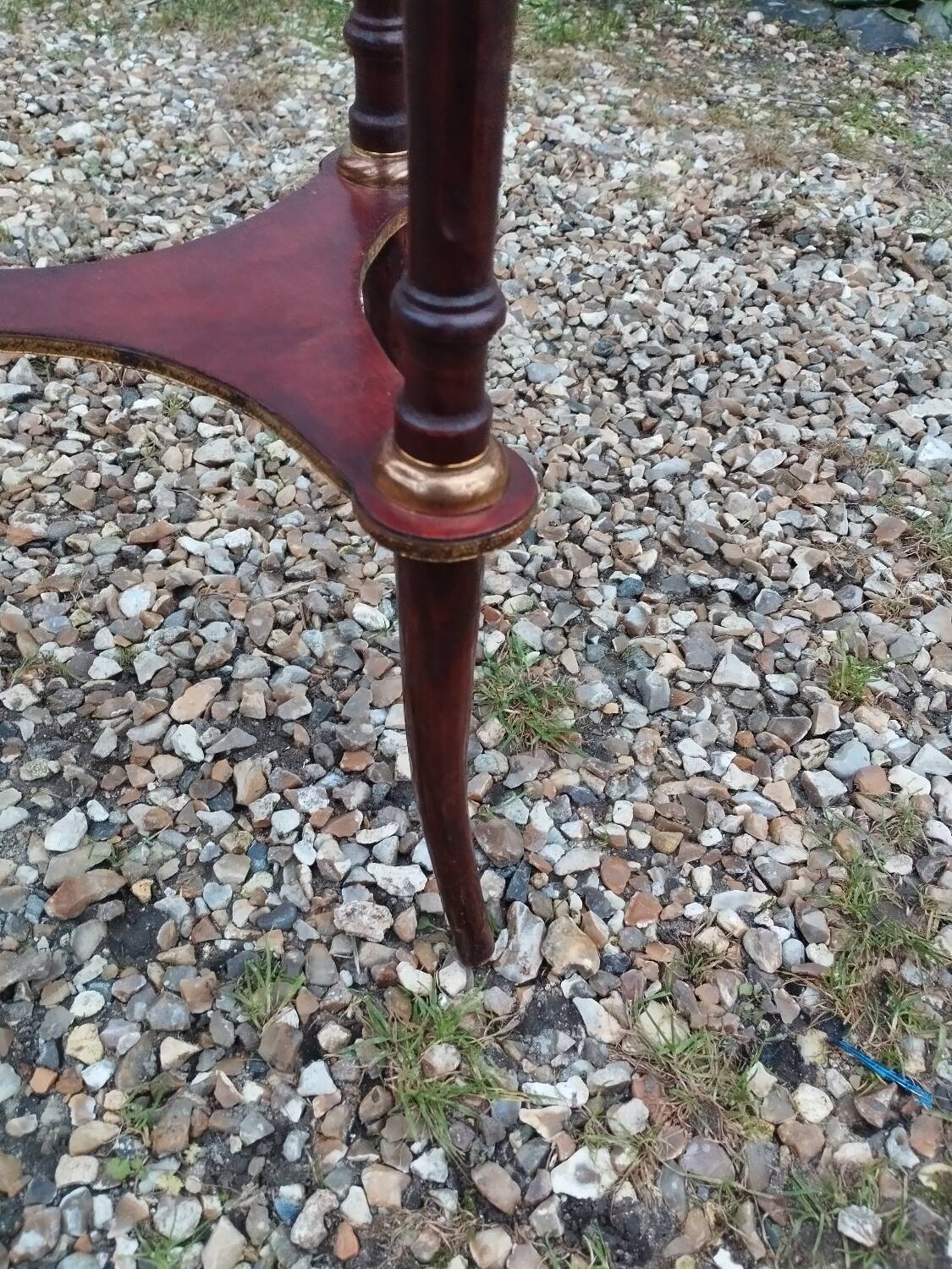 Antique Louis XVI style side table with marble top