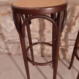 Pair of high bistro style stools