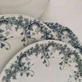 6 assiettes terre de fer Saint-Amand Hamage – décor Byzantin