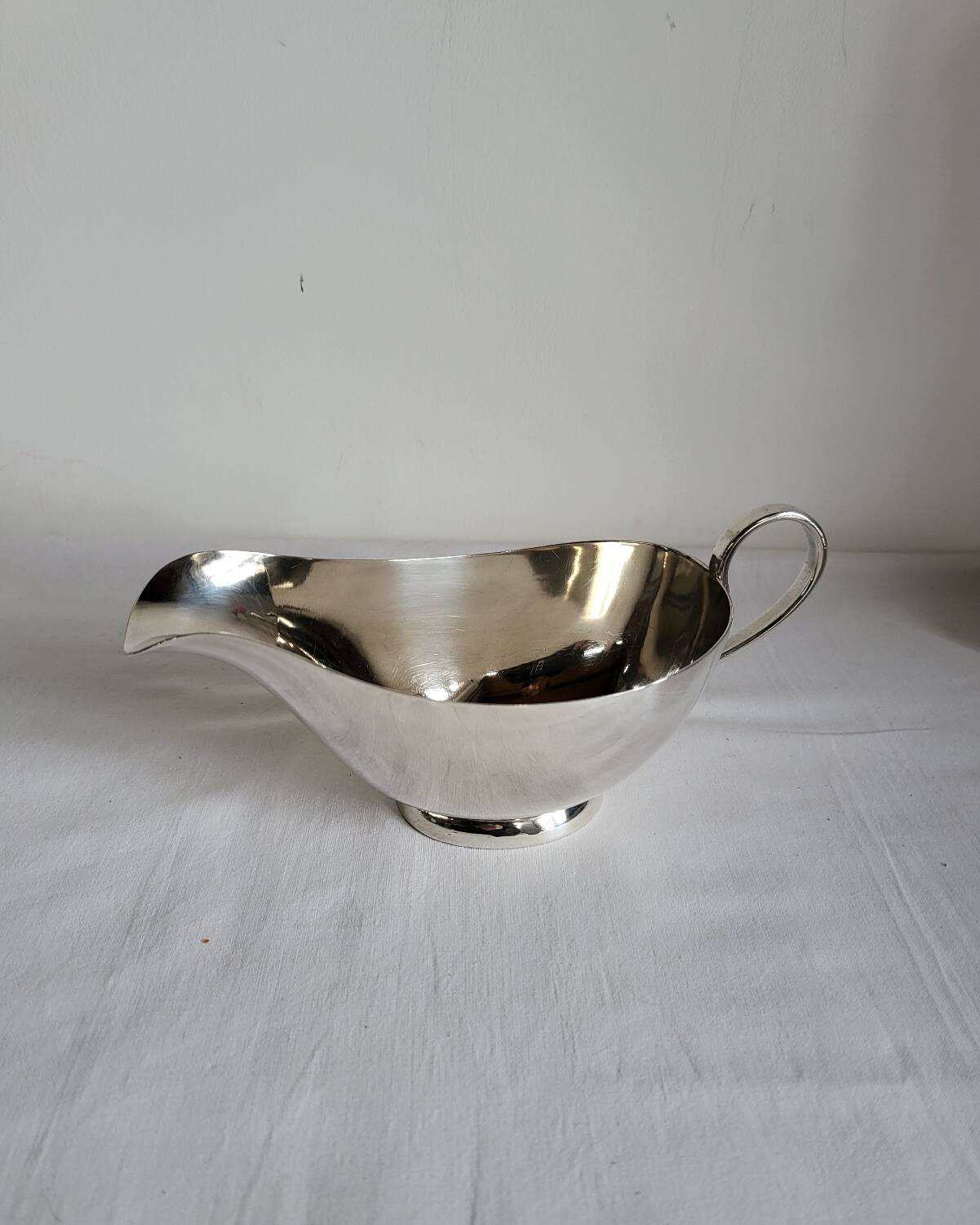 Silver-plated sauce boat